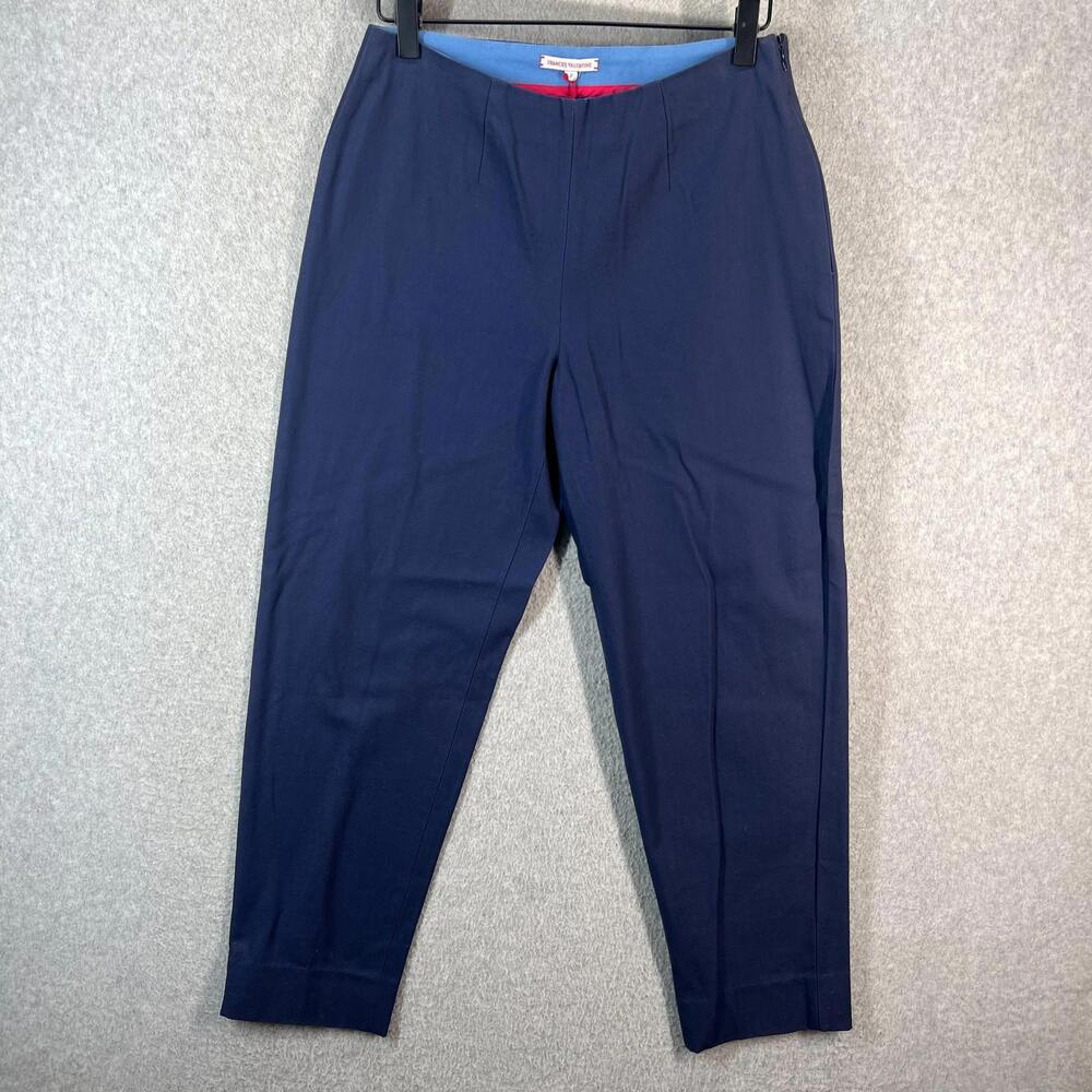 Frances Valentine Petrie Cotton Blend Pant‎ Navy Blue size 2 $298 MSRP NWT!